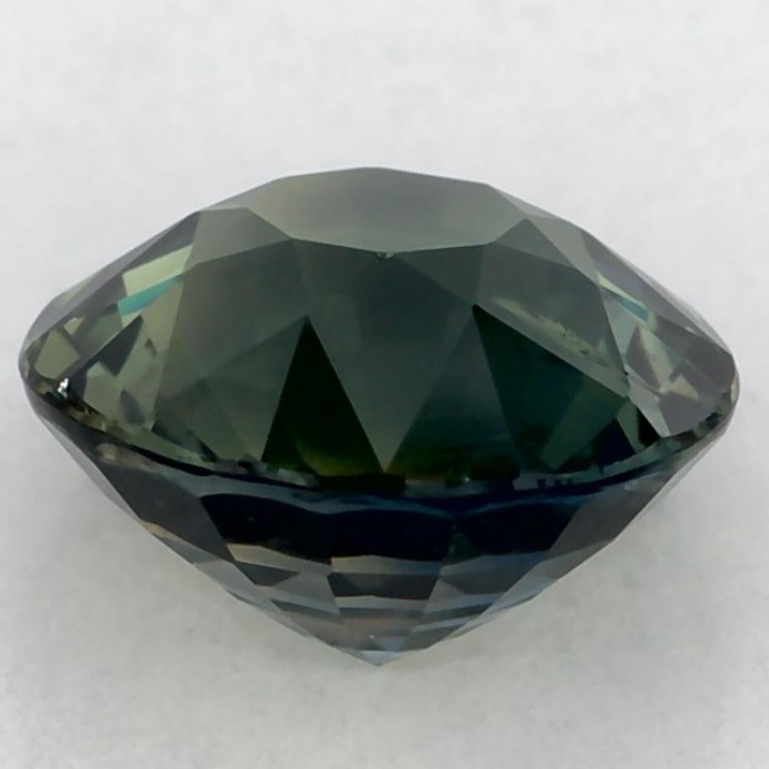 1.18 carati di zaffiro verde rotondo sfuso In condizioni Nuovo in vendita a Fort Lee, NJ