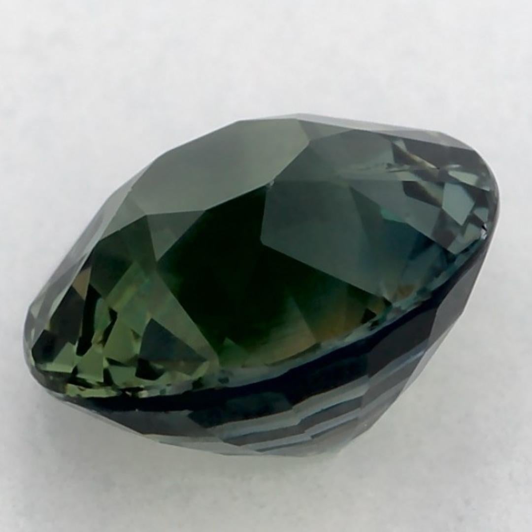 1.18 carati di zaffiro verde rotondo sfuso in vendita 3