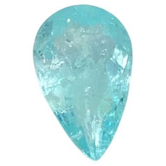 1.18 Ct Natural Neon Blue Paraiba Tourmaline Pear-Cut Loose Gemstone, Mozambique