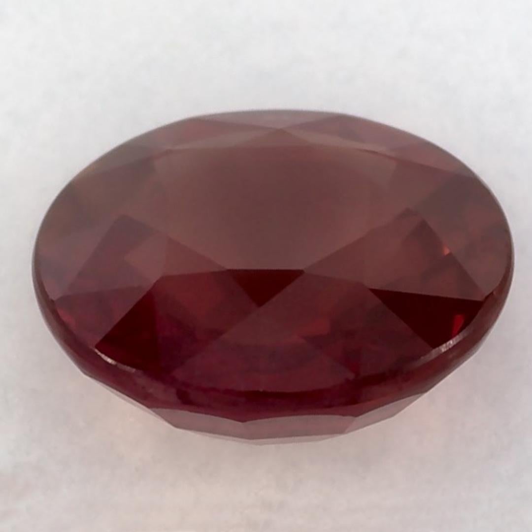 1.18 Ct Ruby Round Loose Gemstone In New Condition For Sale In Fort Lee, NJ