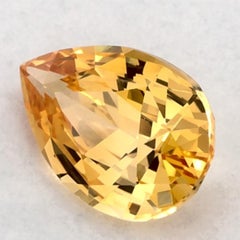 1.18 Ct Yellow Sapphire Pear Loose Gemstone