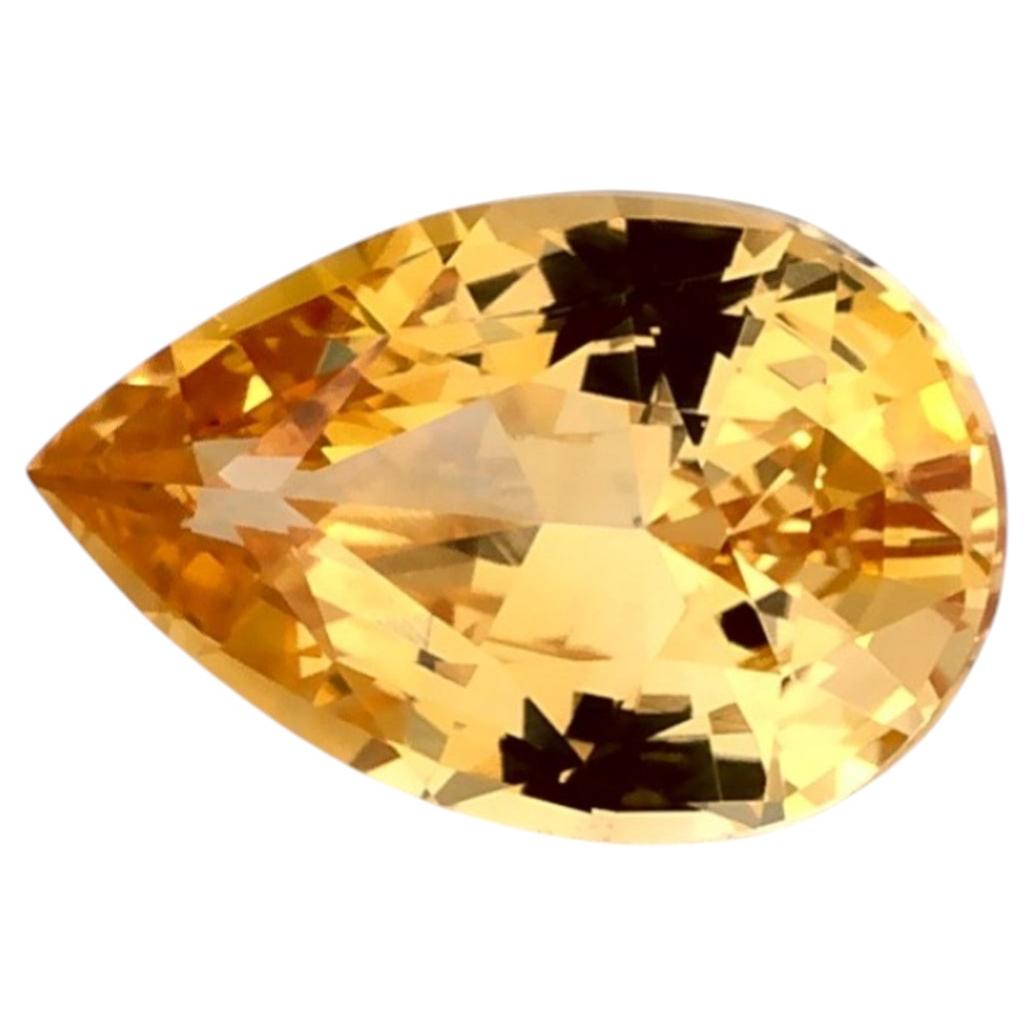 1.18 Ct Yellow Sapphire Pear Loose Gemstone