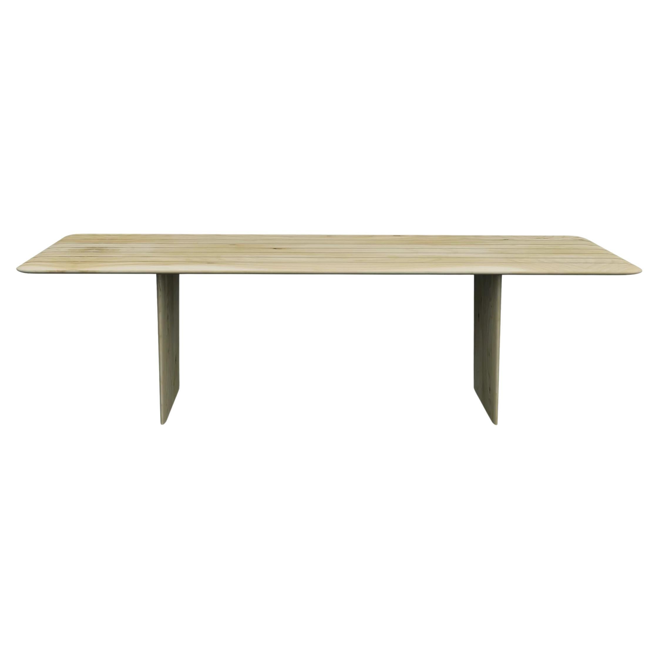 Table de salle à manger d'extérieur 118 pouces fabriquée en bois de cèdre naturel