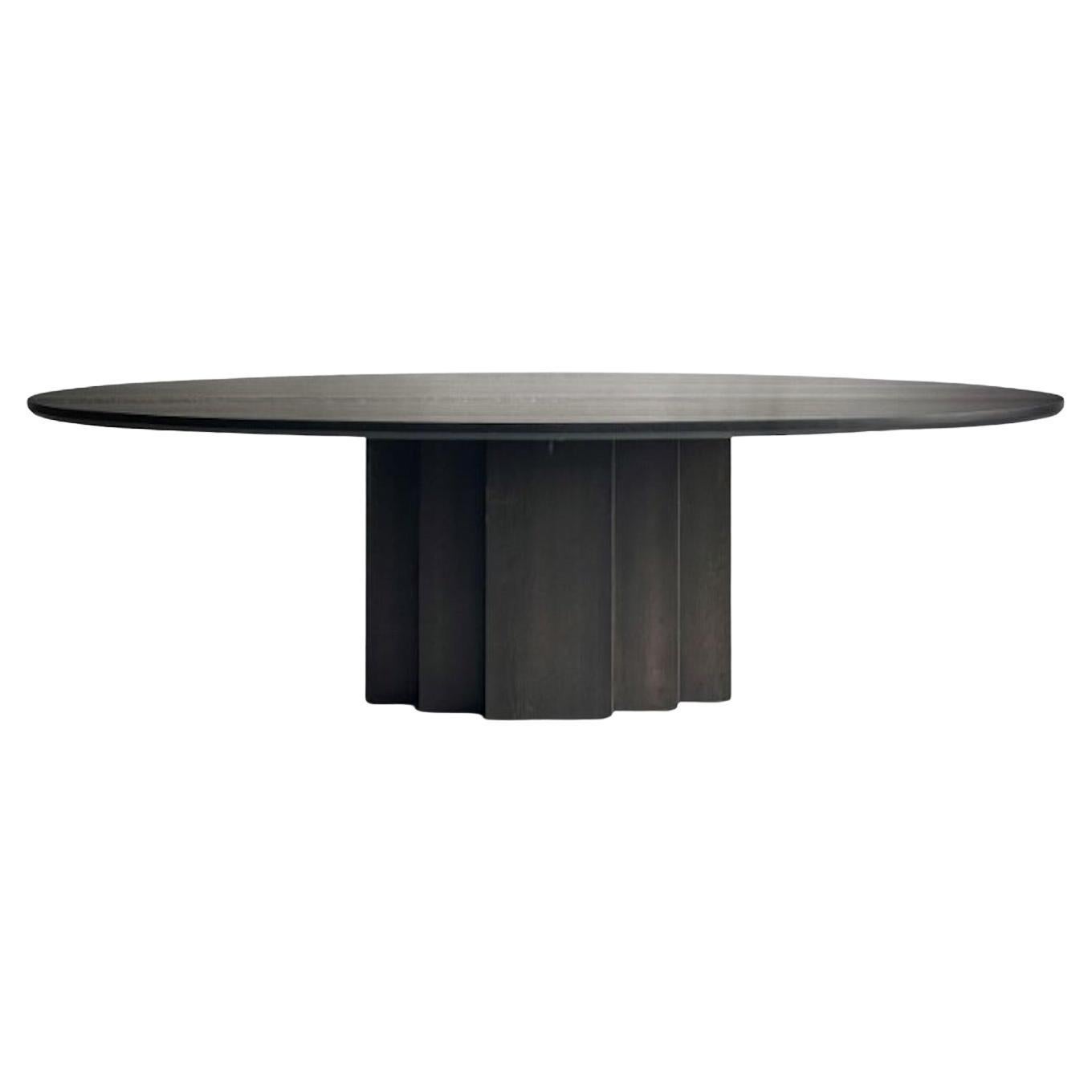 118" Solid Oval Belgian Oak Dining Table