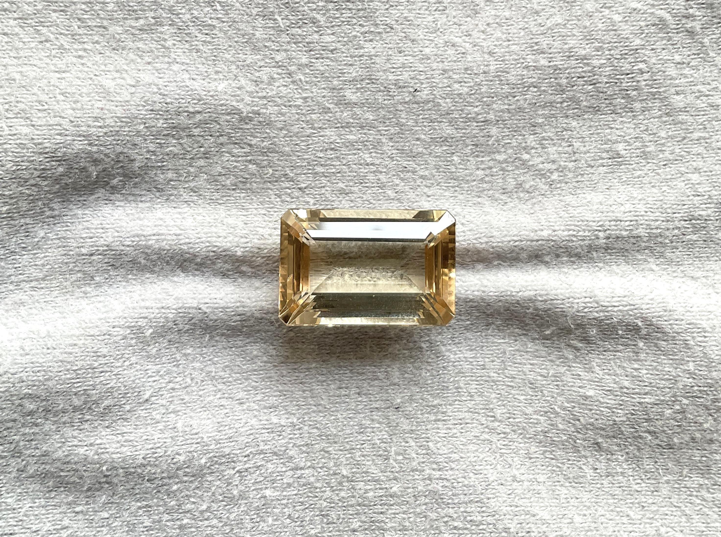 11.84 Carats Peach Tourmaline Octagon Faceted Top Quality Cut stone Natural Gem Unisexe en vente