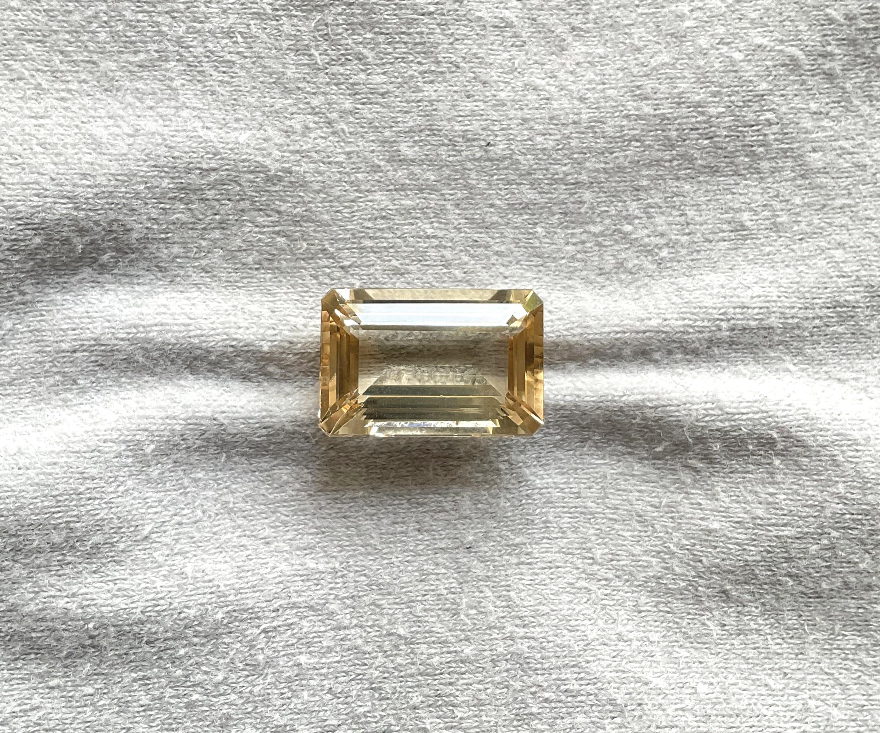 11.84 Carats Peach Tourmaline Octagon Faceted Top Quality Cut stone Natural Gem en vente 2