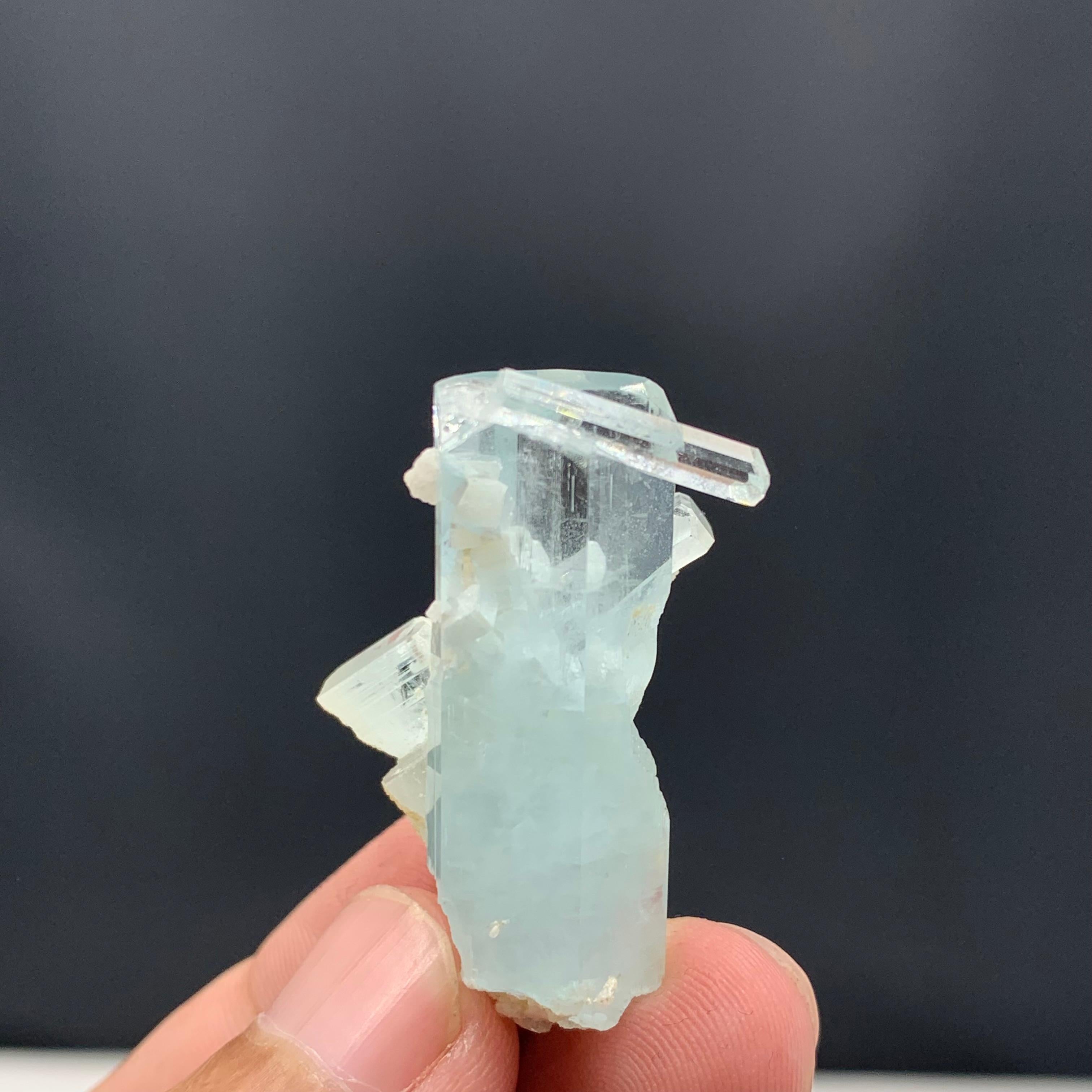 Rock Crystal 11.84 Gram Attractive Aquamarine Specimen From Shigar Valley, Pakistan  For Sale