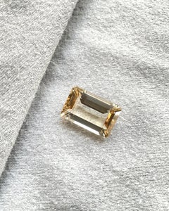 11.85 Carats Champagne Tourmaline Octagon Faceted Cut Stone Natural Gemstone