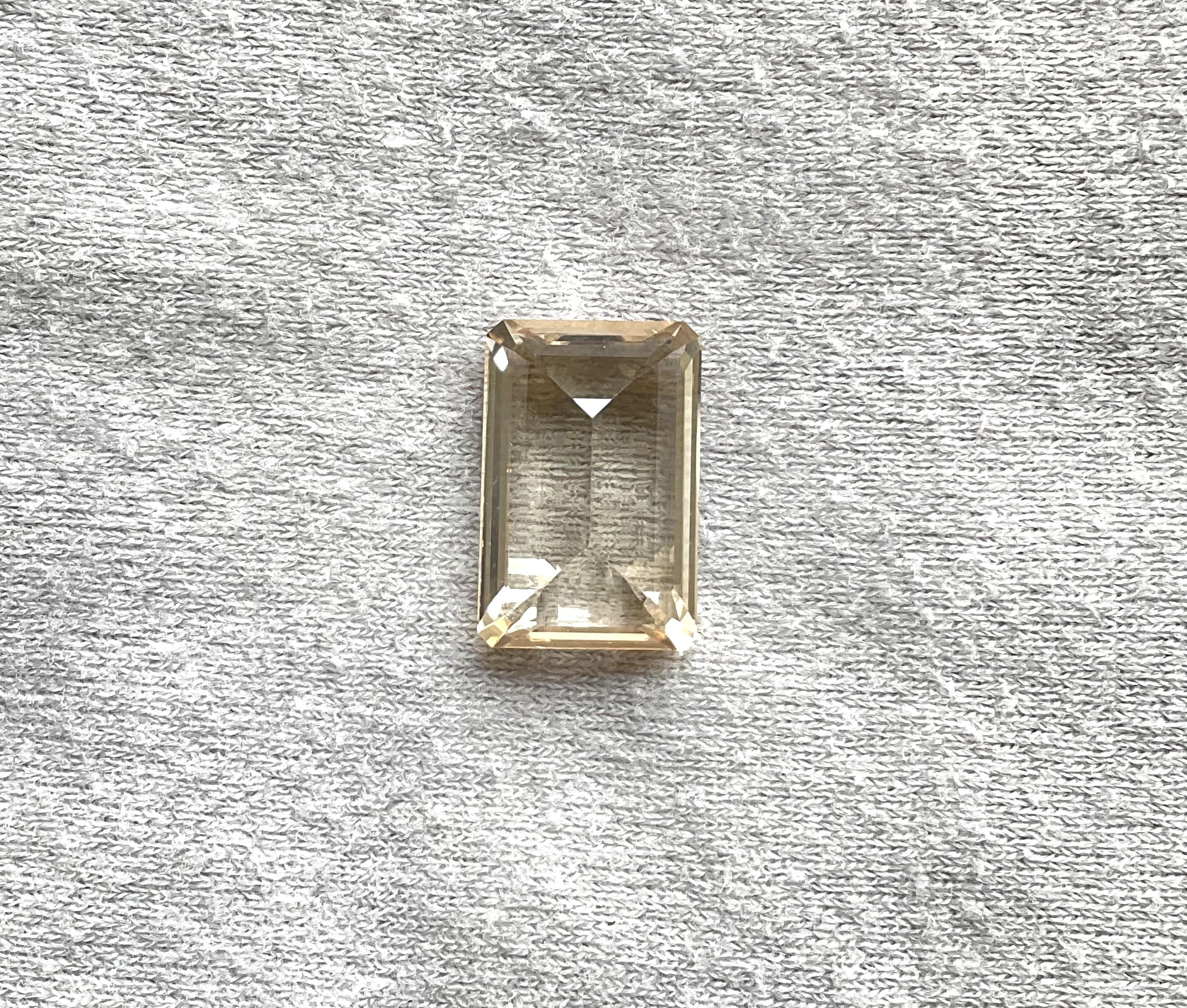 11.85 Carats Champagne Tourmaline Octagon Faceted Cut Stone Natural Gemstone In New Condition For Sale In Jaipur, RJ