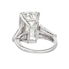 11.89 Carat Emerald Cut Diamond I/VS1 GIA Platinum Engagement Ring