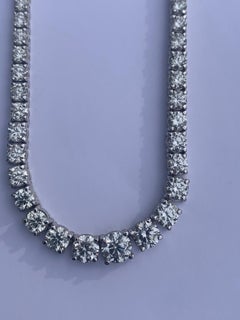 11.89 Carat Round Graduated Diamond Rivera Necklace