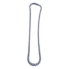 11.89 Carat Round Graduated Diamond Rivera Necklace