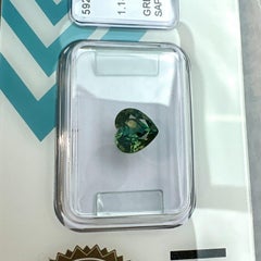1.18ct Natural Bi Colour Sapphire Yellow Blue Green No Heat Heart IGI Certified