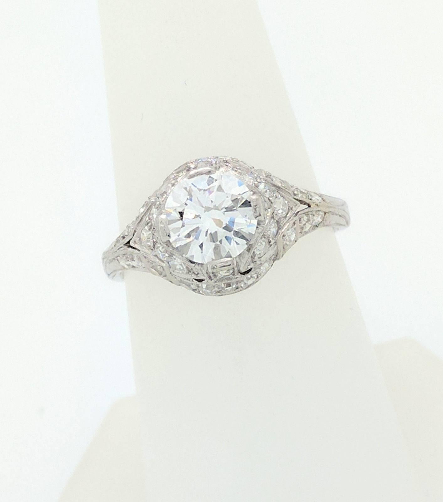 1.18ct Natural Round Brilliant Cut Platinum Diamond Estate Engagement Ring SI2/H

You are viewing a Stunning 1.18ct. Natural Round Brilliant Cut Diamond set in a vintage engagement ring setting. This vintage setting is crafted from platinum and