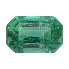 1.18ct Octagonal/Emerald Cut Emerald GIA Certified Zambian
