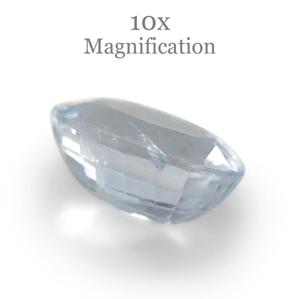 1.18ct Oval Icy Blue Sapphire from Sri Lanka Unheated For Sale 5