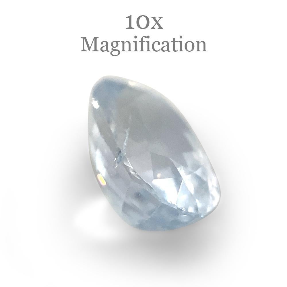 1.18ct Oval Icy Blue Sapphire from Sri Lanka Unheated For Sale 6