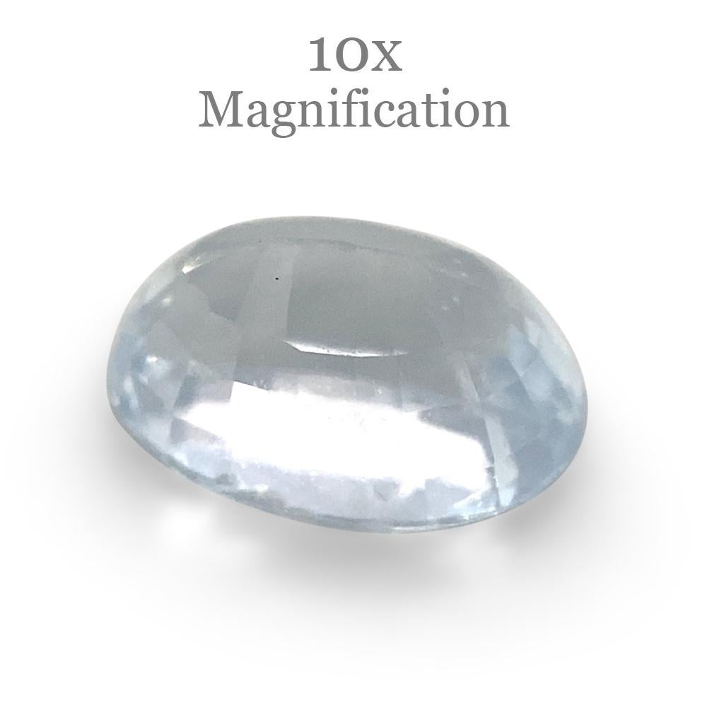 1.18ct Oval Icy Blue Sapphire from Sri Lanka Unheated For Sale 8