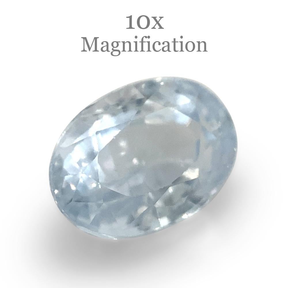 1.18ct Oval Icy Blue Sapphire from Sri Lanka Unheated In New Condition For Sale In Toronto, Ontario