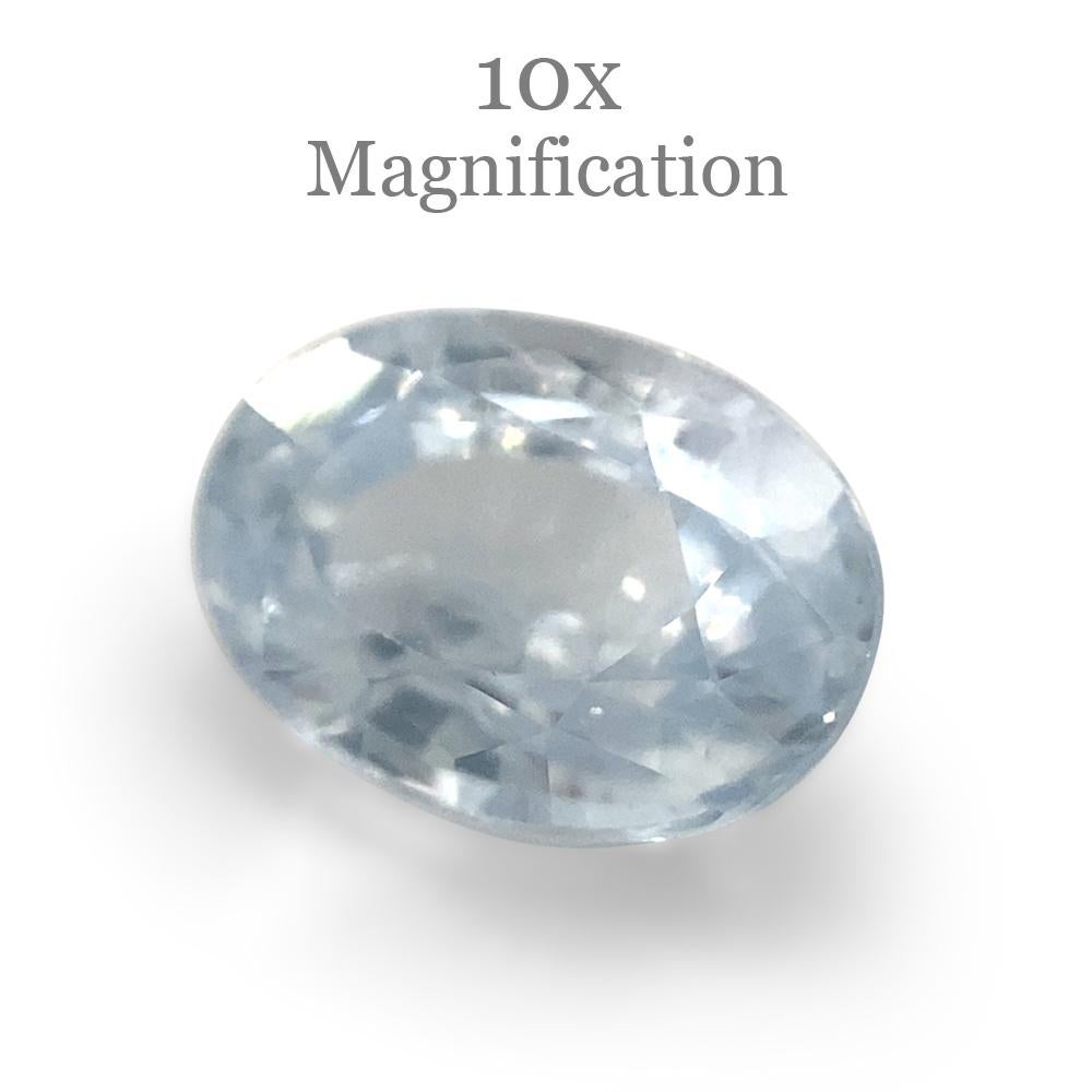 1.18ct Oval Icy Blue Sapphire from Sri Lanka Unheated For Sale 1