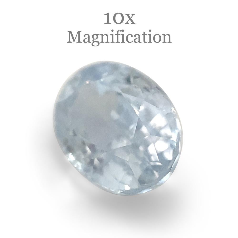 1.18ct Oval Icy Blue Sapphire from Sri Lanka Unheated For Sale 2