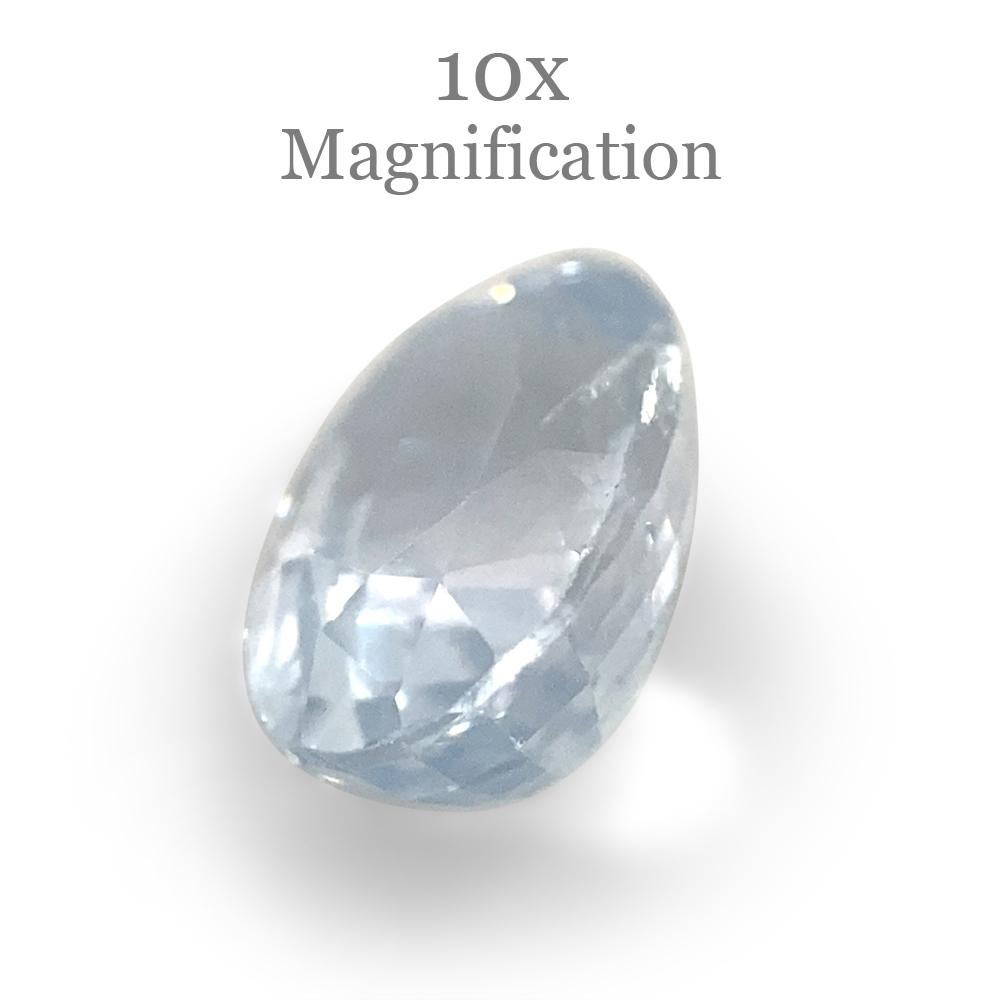 1.18ct Oval Icy Blue Sapphire from Sri Lanka Unheated For Sale 3