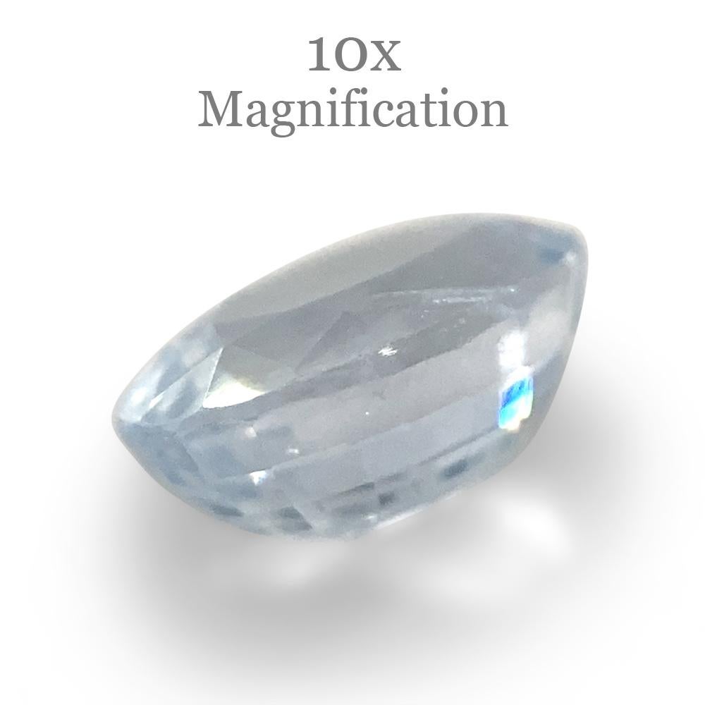 1.18ct Oval Icy Blue Sapphire from Sri Lanka Unheated For Sale 4