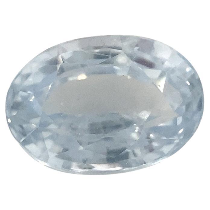 1.18ct Oval Icy Blue Sapphire from Sri Lanka Unheated For Sale