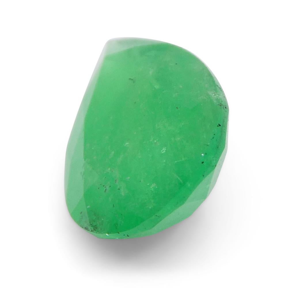 1.18ct Pear Green Emerald from Colombia For Sale 8