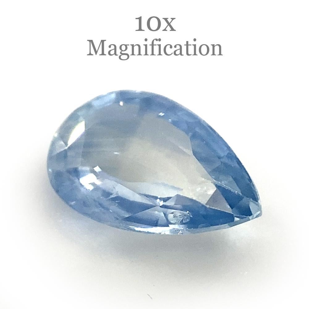 1.18ct Pear Icy Blue Sapphire from Sri Lanka Unheated For Sale 5