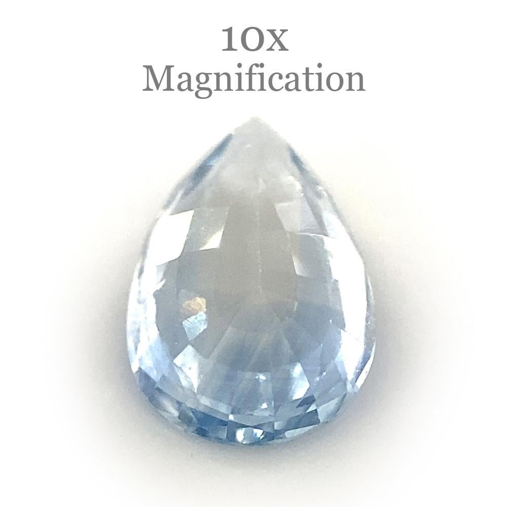 1.18ct Pear Icy Blue Sapphire from Sri Lanka Unheated In New Condition For Sale In Toronto, Ontario