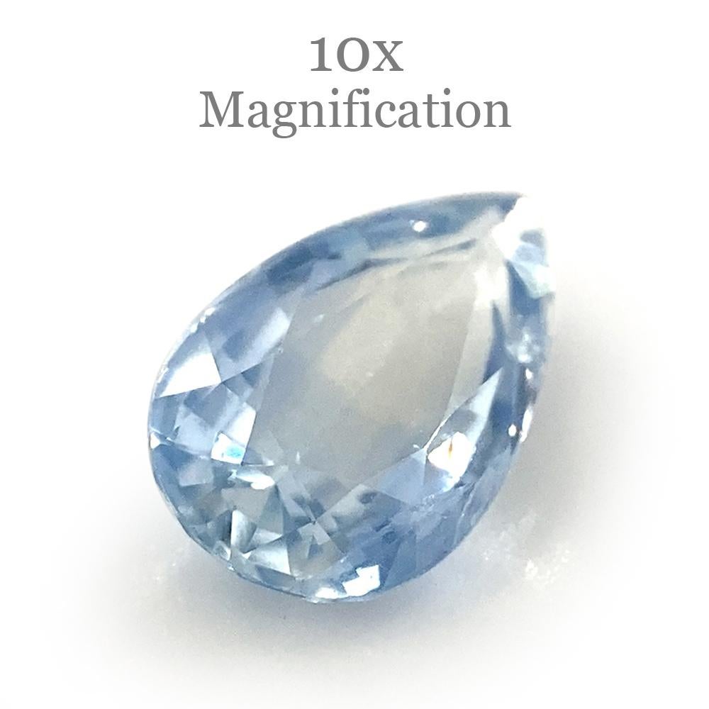 1.18ct Pear Icy Blue Sapphire from Sri Lanka Unheated For Sale 1