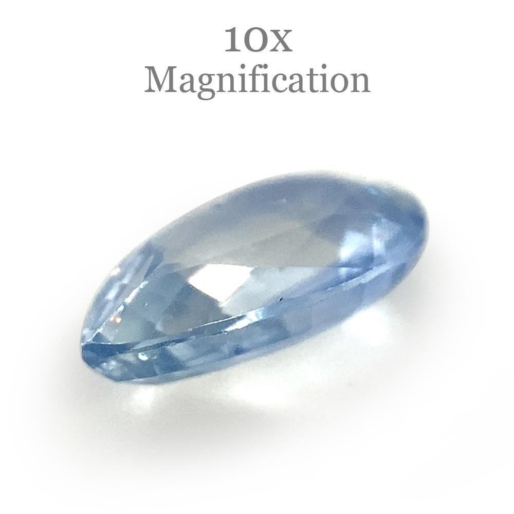 1.18ct Pear Icy Blue Sapphire from Sri Lanka Unheated For Sale 2
