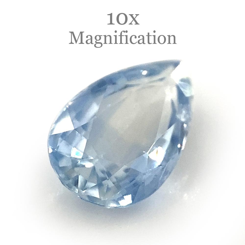 1.18ct Pear Icy Blue Sapphire from Sri Lanka Unheated For Sale 4