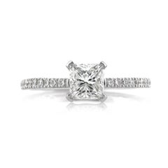 1.18ct Princess Cut Diamond Engagement Ring