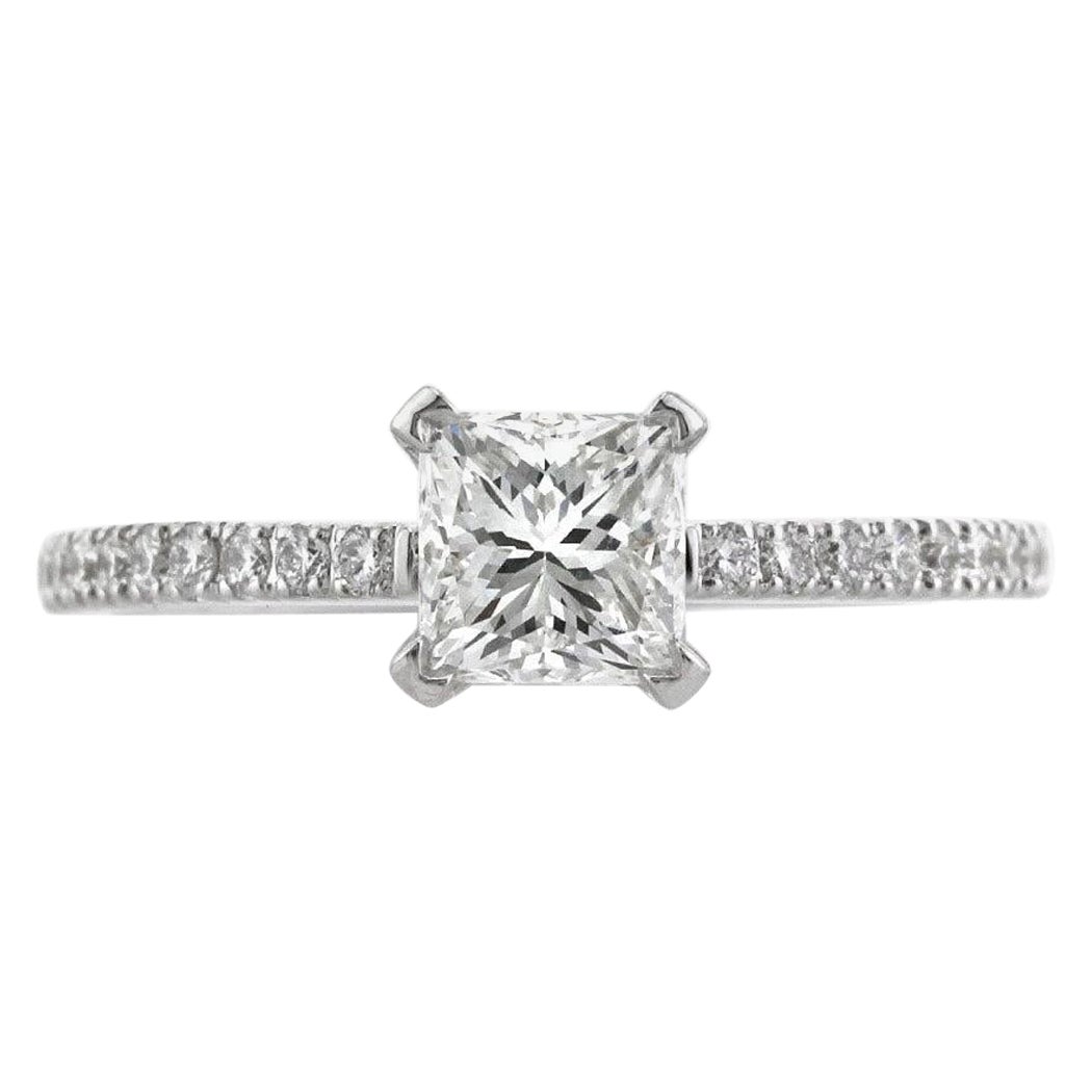 1.18ct Princess Cut Diamond Engagement Ring