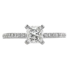 1.18ct Princess Cut Diamond Engagement Ring