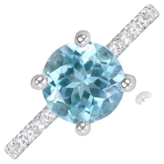 PINK CAVIAR 0.50ct White Round Brilliant Cut & Pink Diamond Engagement Ring in 18ct White Gold main image 0