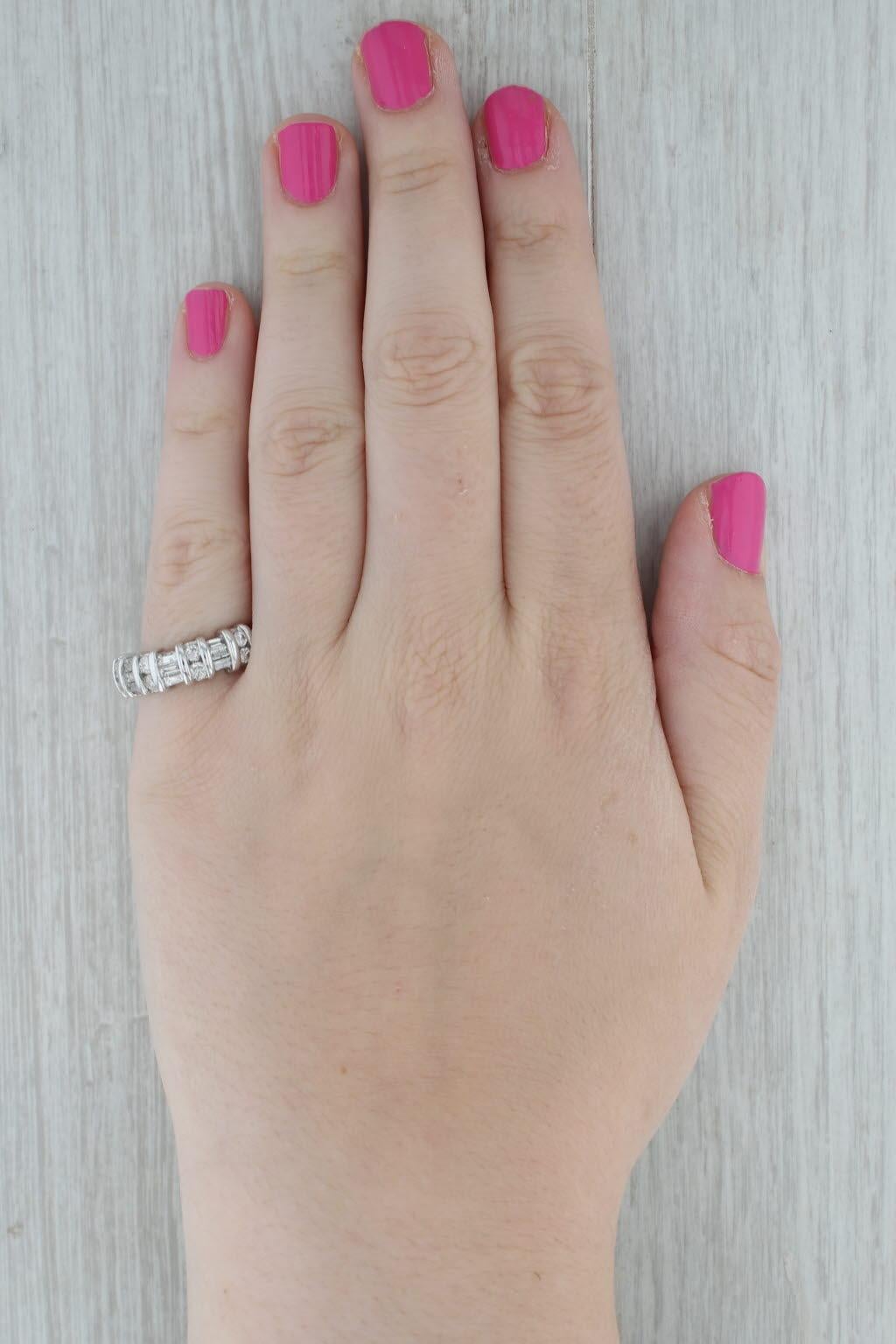 Women's 1.18ctw Diamond 14k White Gold Ring Size 7.75