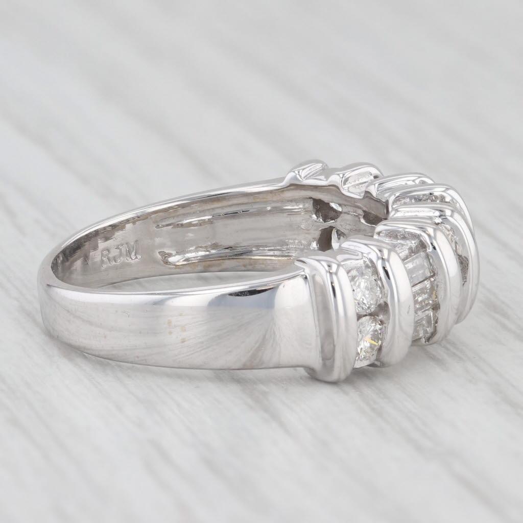 1.18ctw Diamond 14k White Gold Ring Size 7.75 1