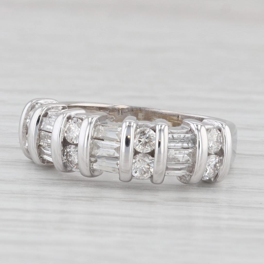 1.18ctw Diamond 14k White Gold Ring Size 7.75 2