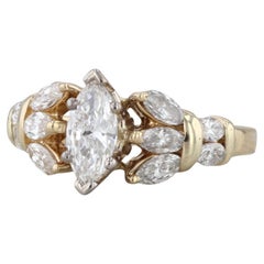 1.18ctw Marquise Diamond Engagement Ring 14k Yellow Gold Size 6.25