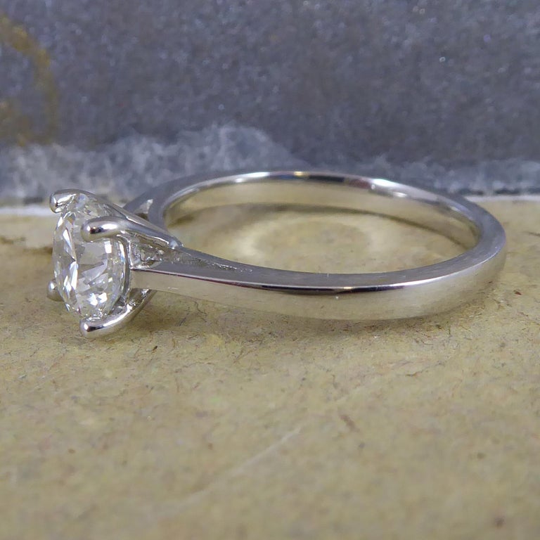 1.19 Carat Brilliant Cut Diamond Engagement Ring, Single Stone Setting ...