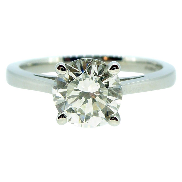 1.19 Carat Brilliant Cut Diamond Engagement Ring, Single ...