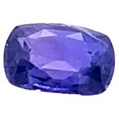 Saphir violet de 1,19 carat à taille coussin