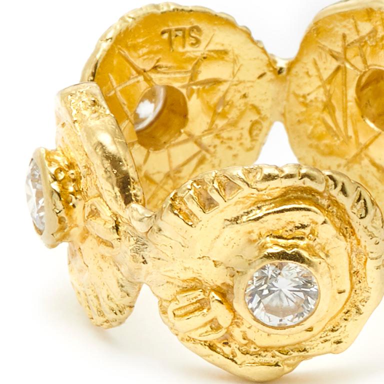 Susan Lister Locke The Minou Ring Set with 1.19 Carat Diamonds in 18 Karat Gold For Sale 1