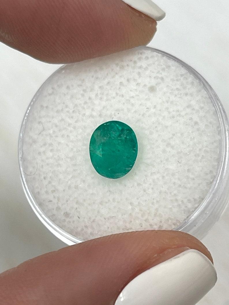 1.19 Carat Rich Green Colombian Emerald - Oval Cut May Birthstone Gem In New Condition For Sale In Jupiter, FL