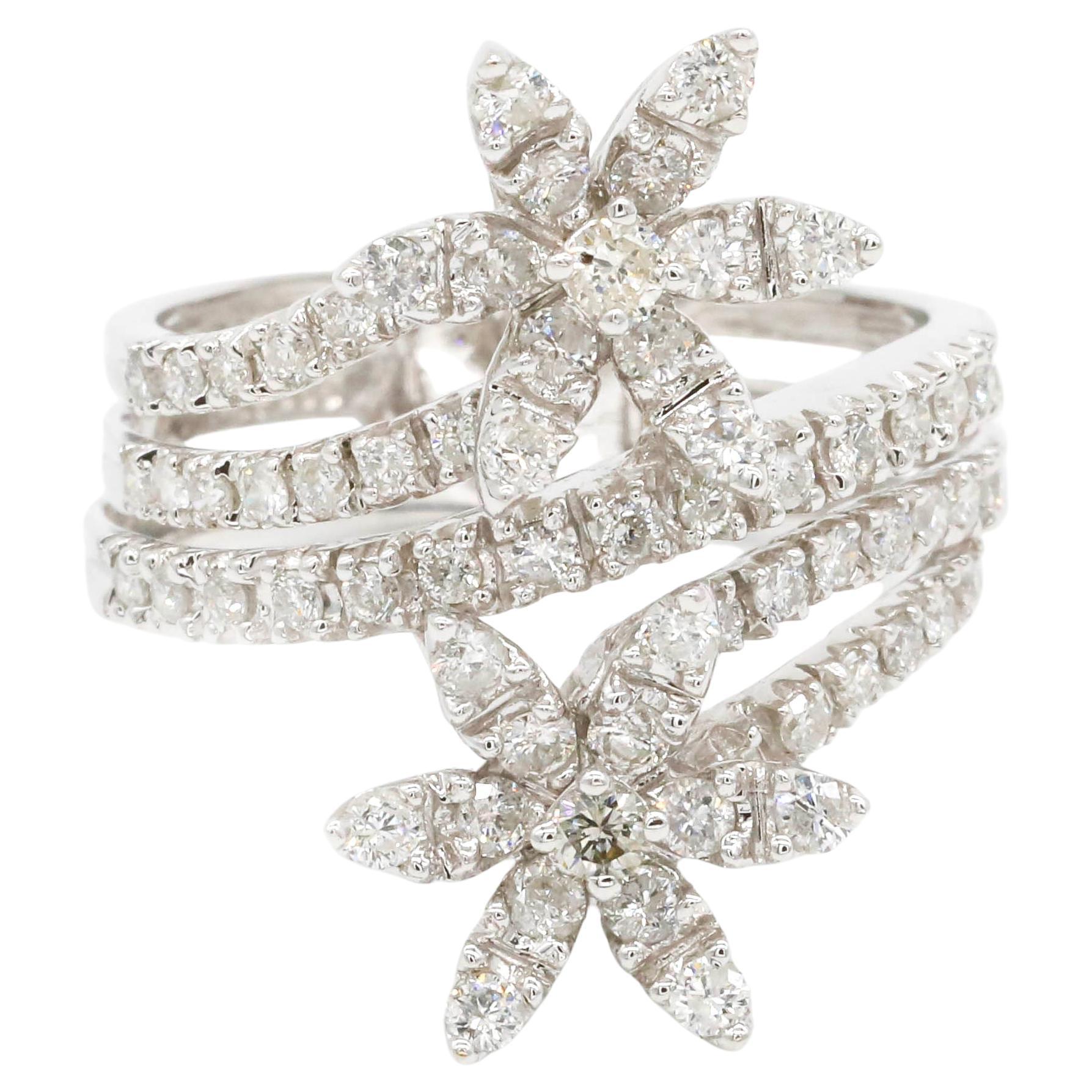 1.19 Carat Round Cut Diamond Pave Flower 14k White Gold Fine Wrap Ring

This modern ring features a total of 1.19 carats of diamond round shape Set in 14K White Gold.

We guarantee all products sold and our number one priority is your complete 100%