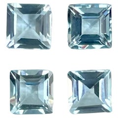 1.19 carats 4 Piece Aquamarine Set Baguette Cut Natural African Gemstones