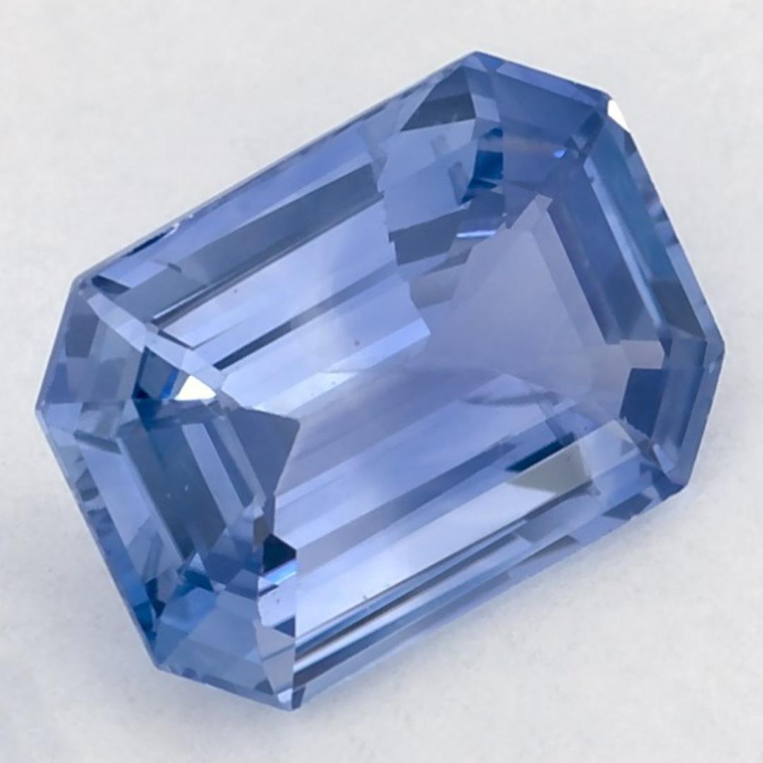 Taille octogone Pierre précieuse taille octogonale saphir bleu 1.19 carat en vente
